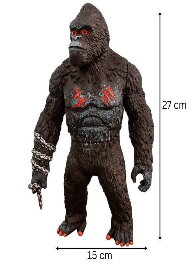 DTR Creation Giant King Kong Action Figure (Black & Grey, 27 cm) - Inspired by Godzilla vs Kong Movie Series | Durable Plastic Play Figure Toy with Chain Accessory for Kids, Boys & Collectors - Image 3